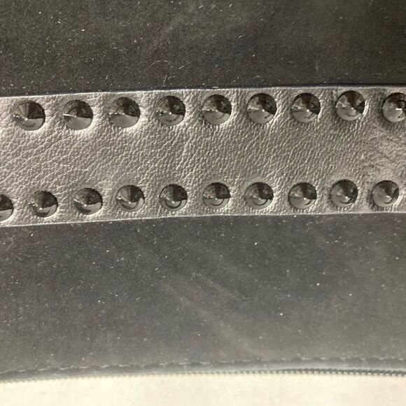 J. RENEE’ Women’s Studded Crossbody Black Suede 4.75X13 - Picture 3 of 10